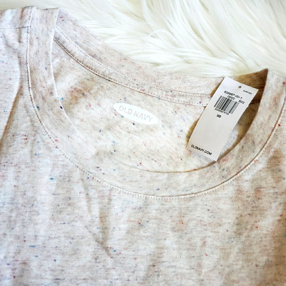 NWT Old Navy Multicolor Flecked Long Sleeve Tee Sz XS